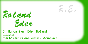 roland eder business card